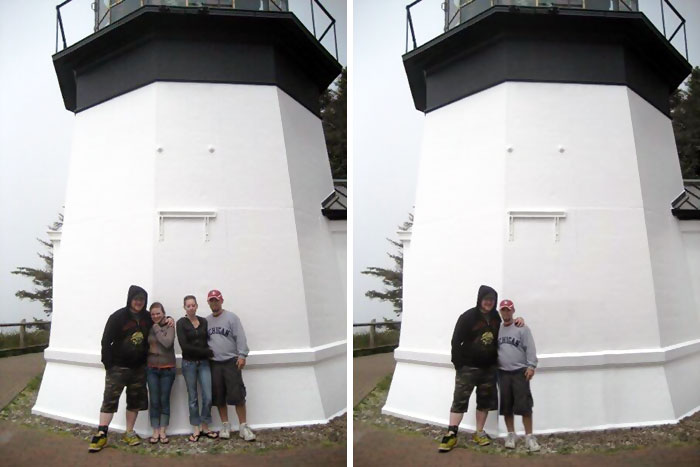 Came Across A 10-Year-Old Photo That Had My Brothers Ex-Wife In It And My Ex In It. Instead Of Deleting It I "Fixed" It