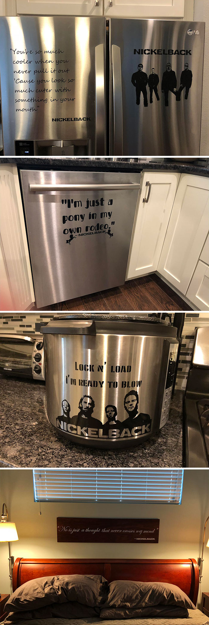 Funny messages and pictures around the house