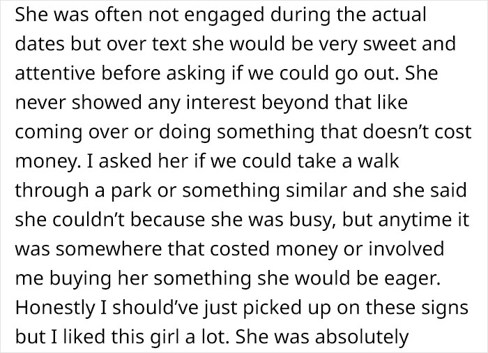 Guy Gets Screenshots Proving Girl He's Dating Is Using Him For Money, Plans A Revenge Date