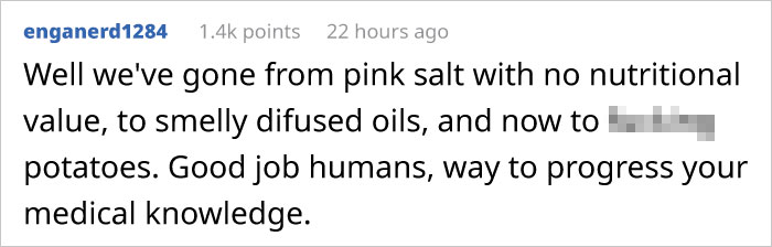 Woman Tweets Her “Genius” Potato Necklace Remedy For Her Son’s 102.3° Fever & People Online Are Facepalming Woman Tweets Her “Genius” Potato Necklace Remedy For Her Son’s 102.3° Fever & People Online Are Facepalming