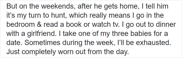 Mother Of 3 Posts About How Her Husband Goes Hunting Twice A Week, So She Decides To Start &lsquo;Hunting' Herself