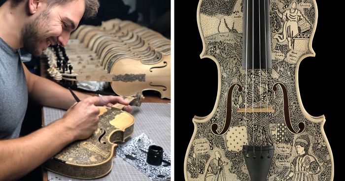 I Spent Over 4 Years Illustrating Dante’s Inferno On Musical Instruments And Here’s How It Looks On Violins