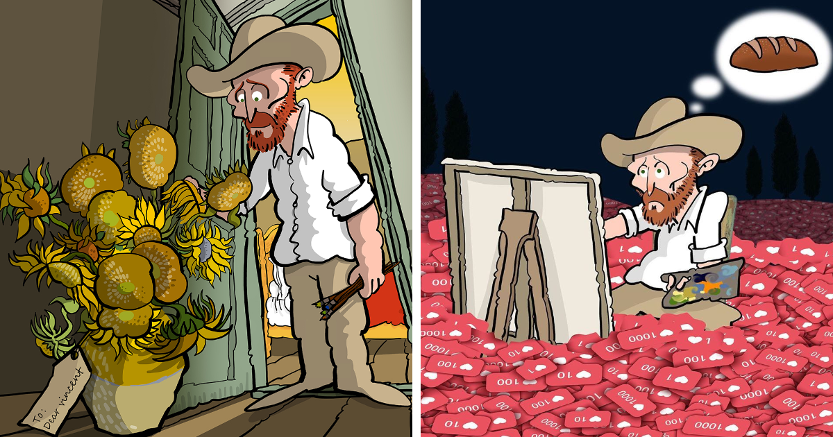 I Recreate The Life Of My Favorite Artist, Vincent Van Gogh, In His Own Art  Style (30 Pics) | Bored Panda