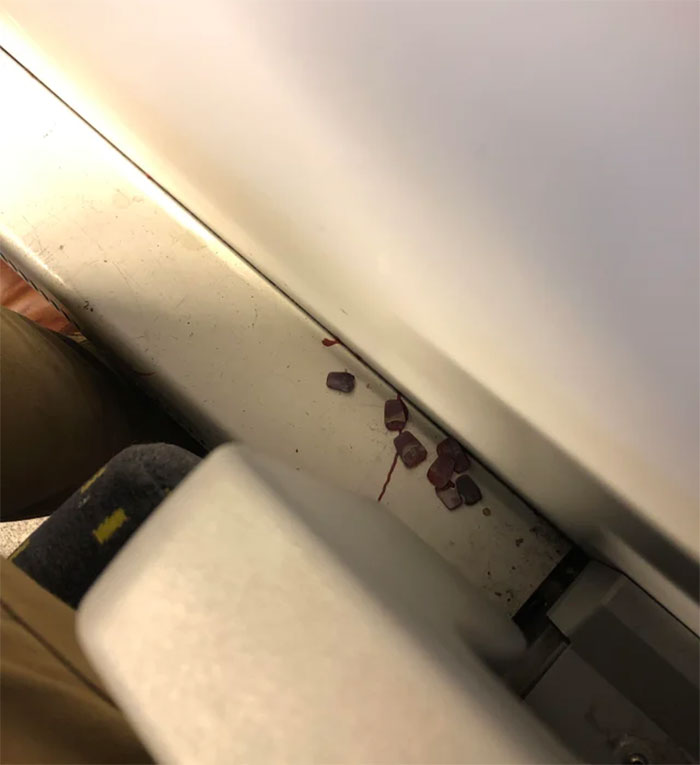 Someone Removed Their Fake Nails And Just Left Them Next To A Sit In The Train