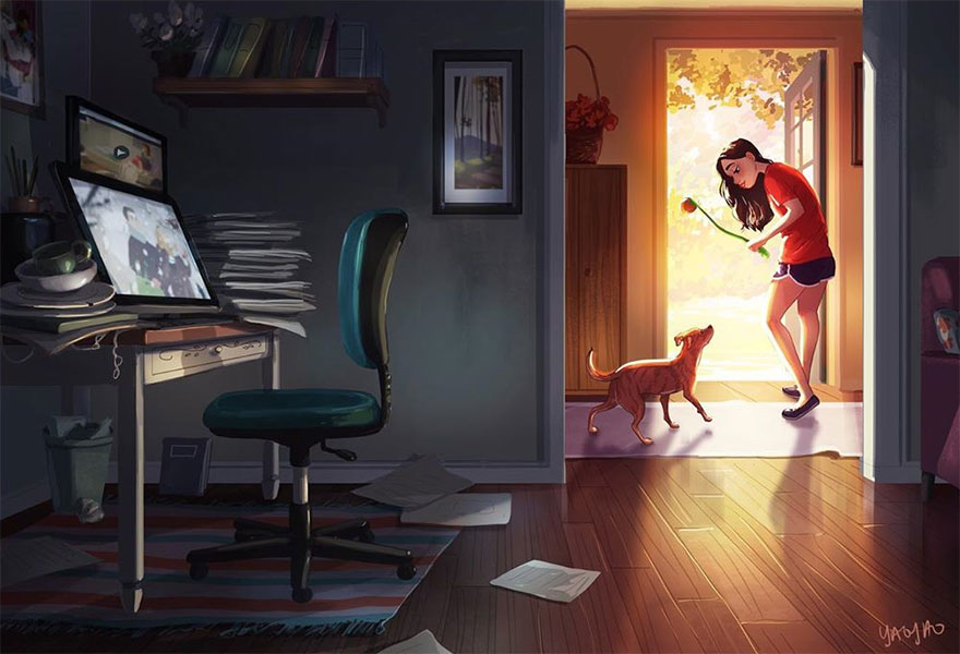 Live-With-Dog-Illustrations-Yaoyaomva