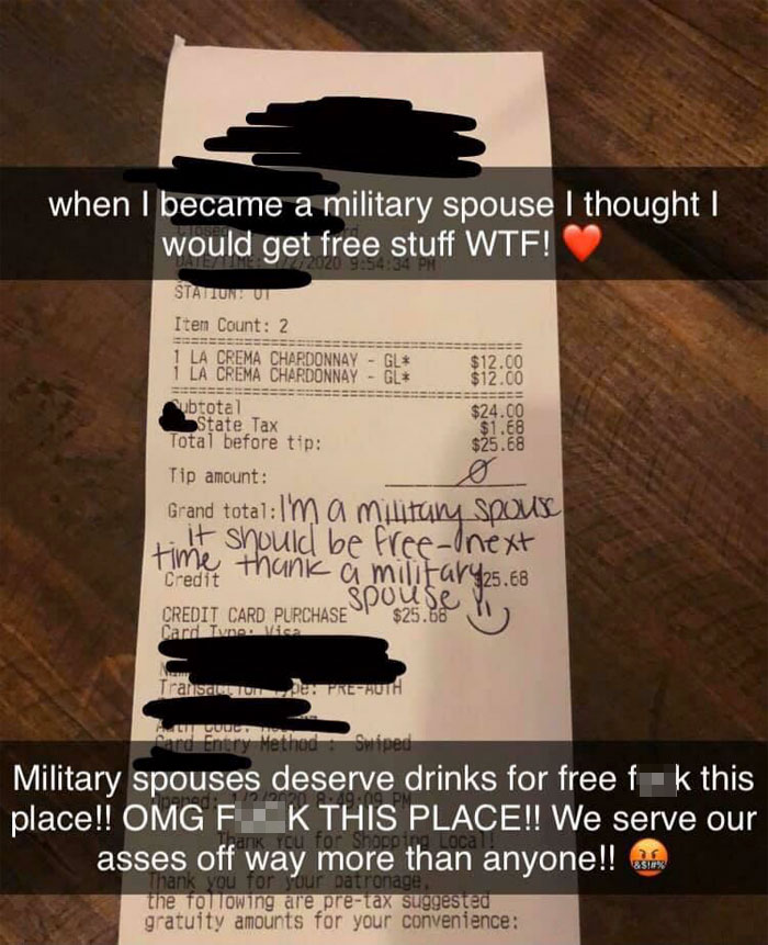 Entitled Military Wife Allegedly Loses It When Restaurant Makes Her Pay For The Wine She Ordered