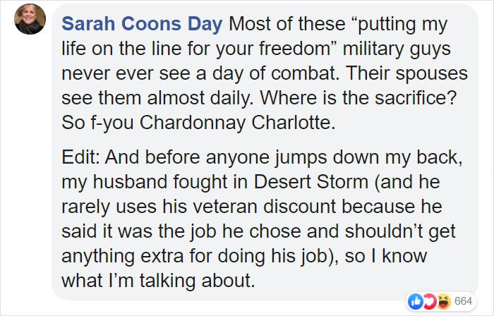 Entitled Military Wife Allegedly Loses It When Restaurant Makes Her Pay For The Wine She Ordered