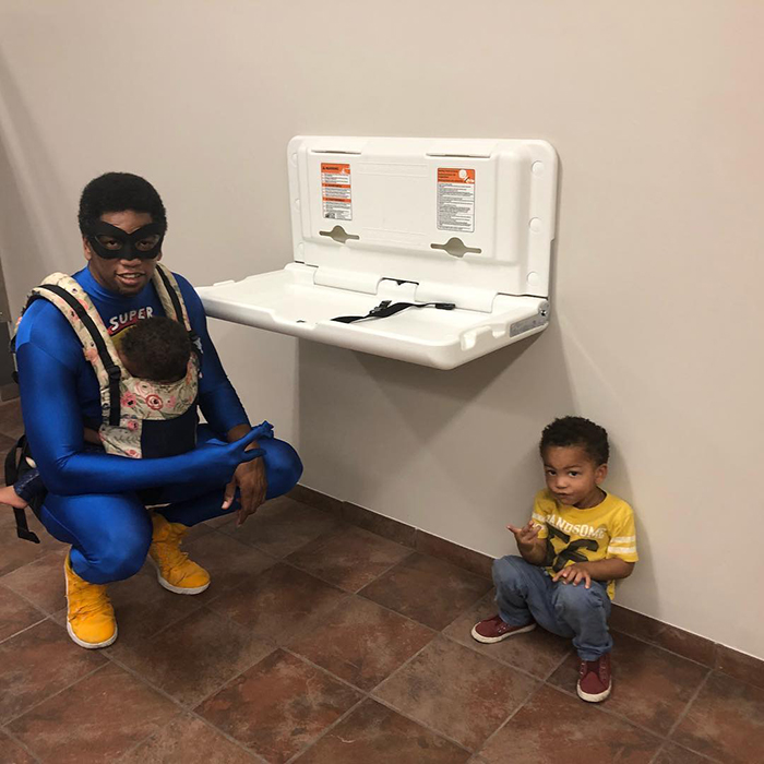 This Group Of Dads Stood Up For Equal Rights & It's Now Illegal In NYC To Set Up Men's Public Restrooms Without Baby Changing Stations