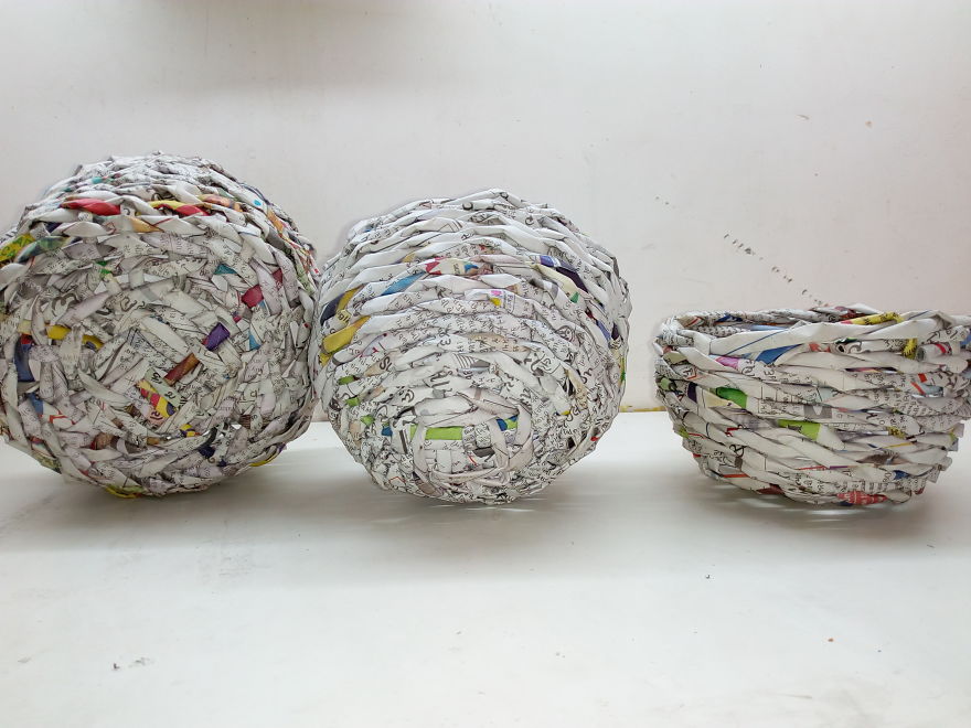 I Created A Bowl From Newspaper I Created A Bowl From Newspaper