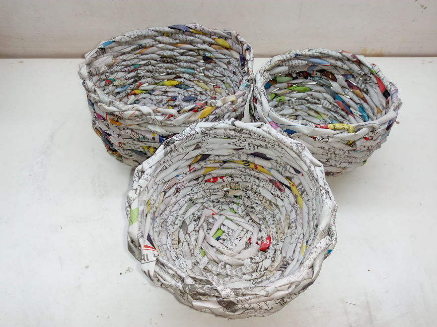 I Created A Bowl From Newspaper I Created A Bowl From Newspaper