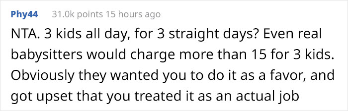 Parents Get Mad At Woman After She Asks $35/Hour To Babysit Their 3 Children Parents Get Mad At Woman After She Asks $35/Hour To Babysit Their 3 Children