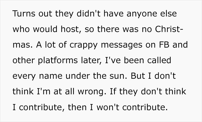 Parents Tell Their Daughter They're Removing Her From The Will Because She Has No Kids, So She Ruins Their Holidays Parents Tell Their Daughter They're Removing Her From The Will Because She Has No Kids, So She Ruins Their Holidays