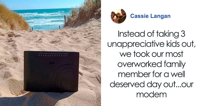 Kids Don’t Want To Go On A Family Trip, So Their Parents Take Their Modem Instead