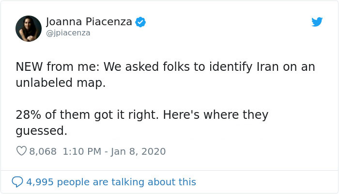 Americans Were Asked To Find Iran On The Map, And Some Of Them Pointed At USA Americans Were Asked To Find Iran On The Map, And Some Of Them Pointed At USA