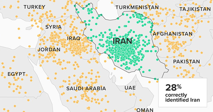 Americans Were Asked To Find Iran On The Map, And Some Of Them Pointed At USA