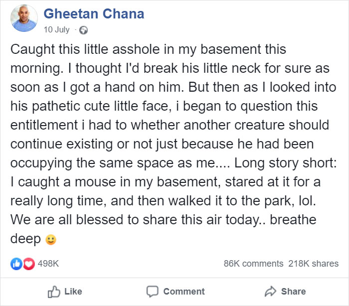 People Share Pics And Stories Of Pests They Saved Instead Of Killing