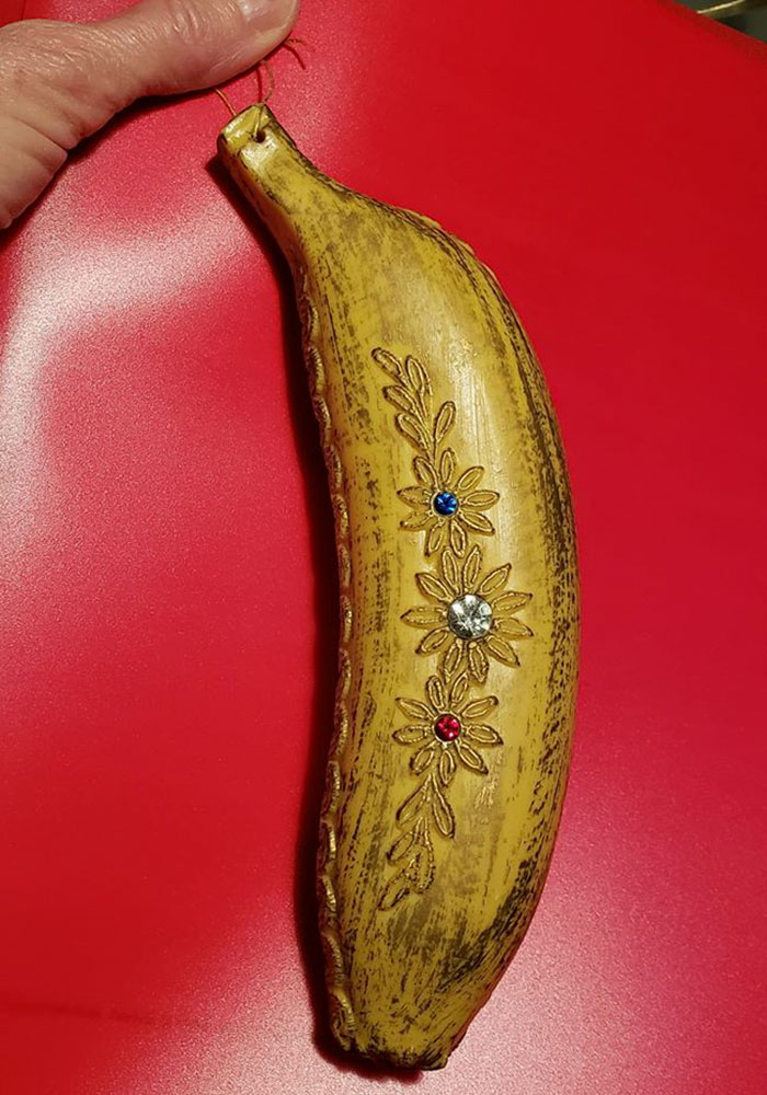 About 20 Years Ago I Bought A Small House, And In The Attic Was This Bedazzled Banana. It Has Hung On My Christmas Tree Every Year Since!
