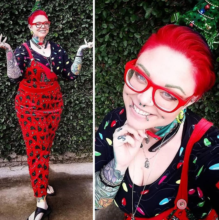 Holiday Party At Work Today, Finally I Get To Wear The Holiday Overalls I Found Months Ago While Thrifting!