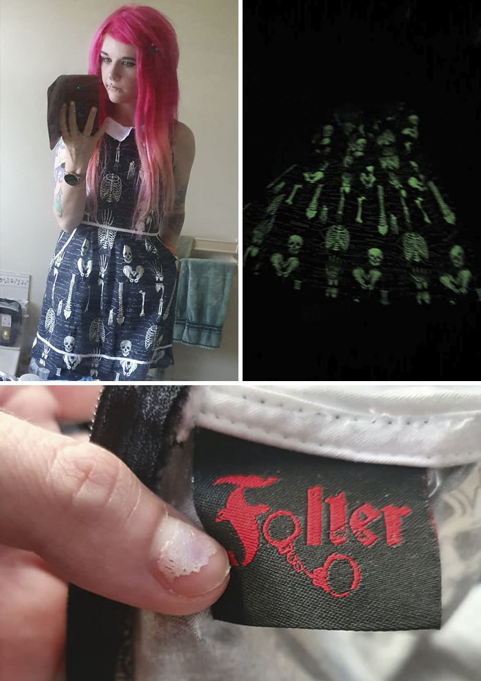 My Auntie Gave Me This Dress For Christmas She Said They Found It In A Cute Second Hand Shop. I Love It! It Glows In The Dark