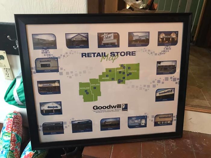 I Couldn’t Find Anything Cool To Buy So I Took The Goodwill Local Map Off The Wall And Walked Up To The Register To See If They’d Sell It. $2 Later I Have A Giant Map I Don’t Know What To Do With