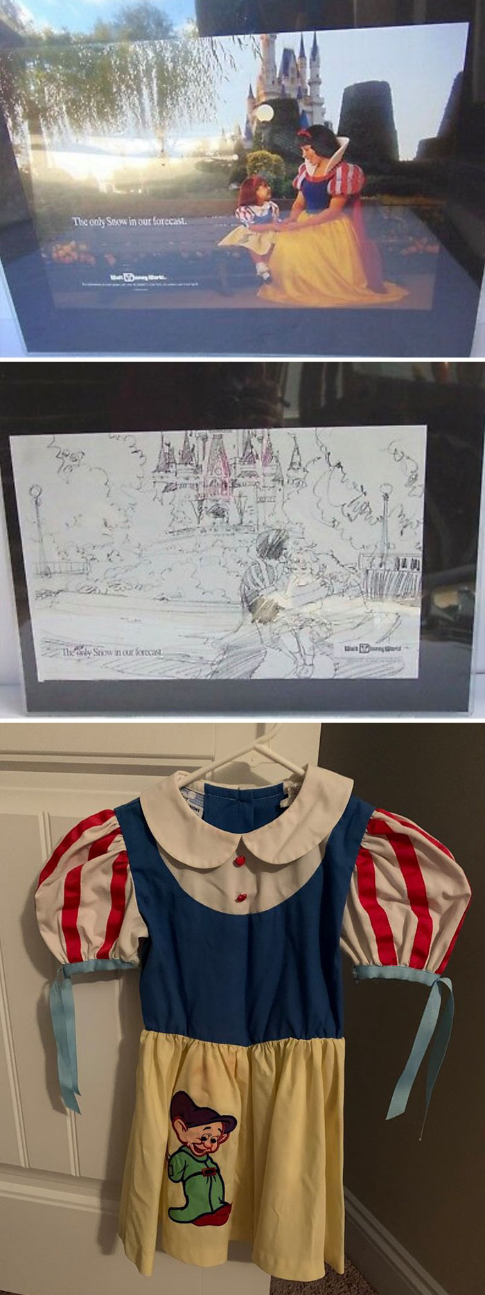 From The Ages Of 3-7, I Modeled For The Nearby Theme Parks, Including Walt Disney World. Fast Forward 30 Years - Someone Was Selling The Print And The Photographers Sketch Of My Very Ad On eBay