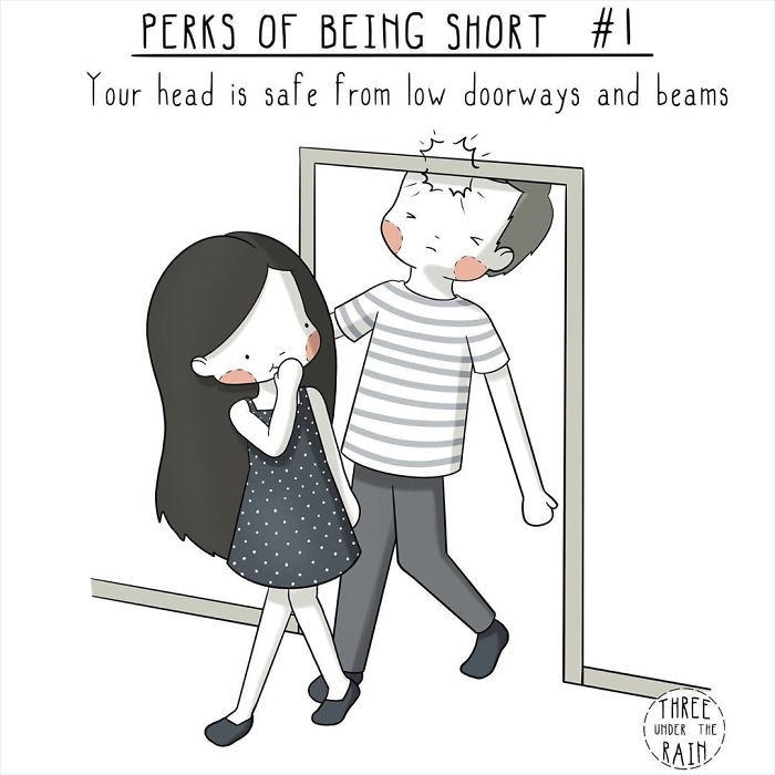 5-Foot-Tall Artist Illustrates What Being Short Is Like In 15 Wholesome Pics