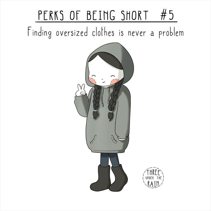 5-Foot-Tall Artist Illustrates What Being Short Is Like In 15 Wholesome Pics