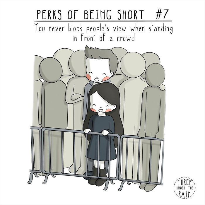 5-Foot-Tall Artist Illustrates What Being Short Is Like In 15 Wholesome Pics