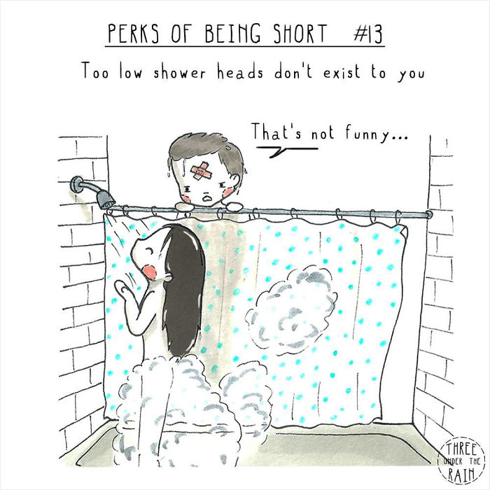 5-Foot-Tall Artist Illustrates What Being Short Is Like In 15 Wholesome Pics