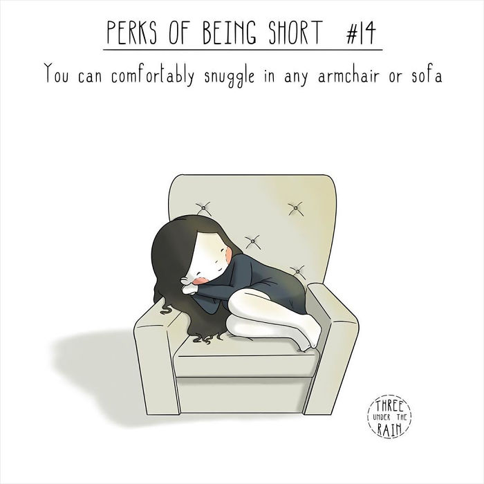 5-Foot-Tall Artist Illustrates What Being Short Is Like In 15 Wholesome Pics