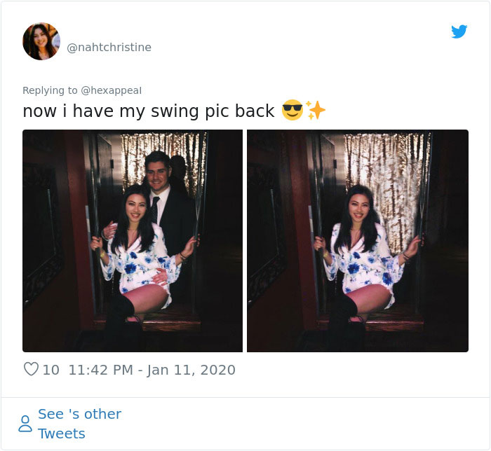 Woman On Twitter Is Asking For $10 To Edit Out Your Ex From Photos And People Post The Results Woman On Twitter Is Asking For $10 To Edit Out Your Ex From Photos And People Post The Results