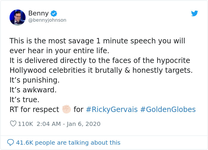 Hollywood Did Not Appreciate Ricky Gervais Roasting Them With His Golden Globes Monologue Hollywood Did Not Appreciate Ricky Gervais Roasting Them With His Golden Globes Monologue