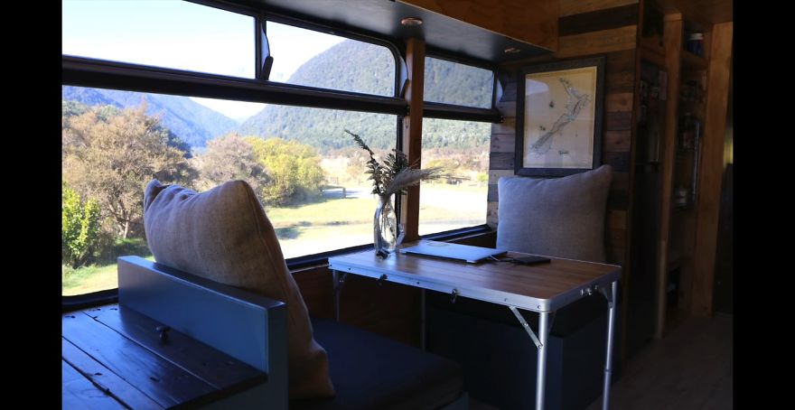 This Inspiring Couple Quit Their 9-5 Jobs To Live & Travel In A DIY Off-Grid School Bus Conversion