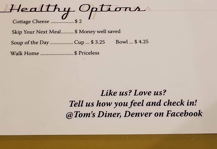 This Diner Has 'Stupid Question' On Their Menu And Charges 38 Cents For It