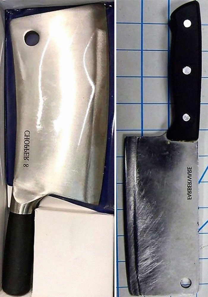 A Cleavers Discovered In Bags Were For Carry-On