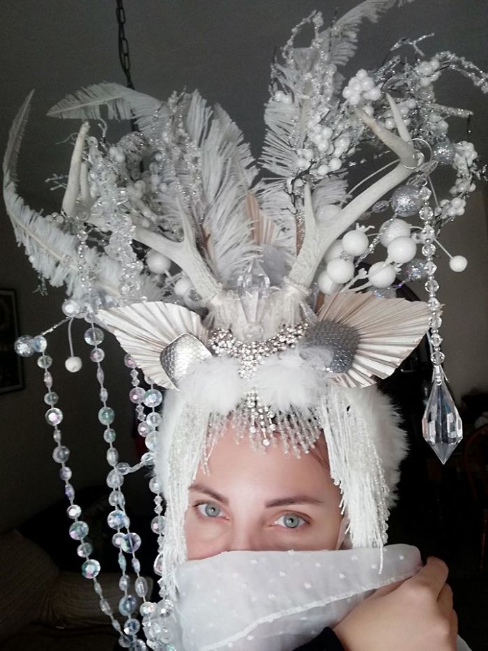 This Is The Most Fabulous Thing I Ever Found In A Thrift Store And You Bet Your Sweet Arses It Came Home For Just 8 Eur!! It's Made From A Real Deer Skull. I Literally Squealed!