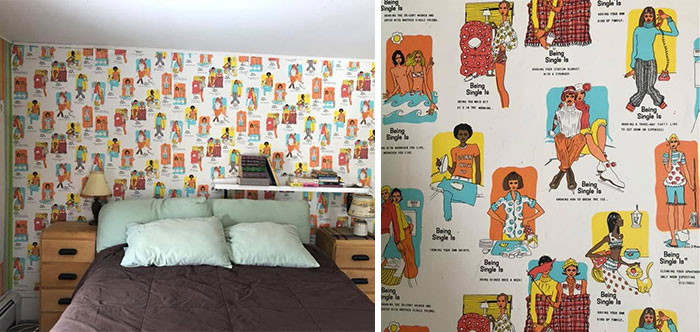 We Might Have Bought Our 1855 Farmhouse Mostly Because Of This Amazing 1970s Wallpaper. There Was Even An Extra Roll In The Attic, Which We Definitely Included In The Offer