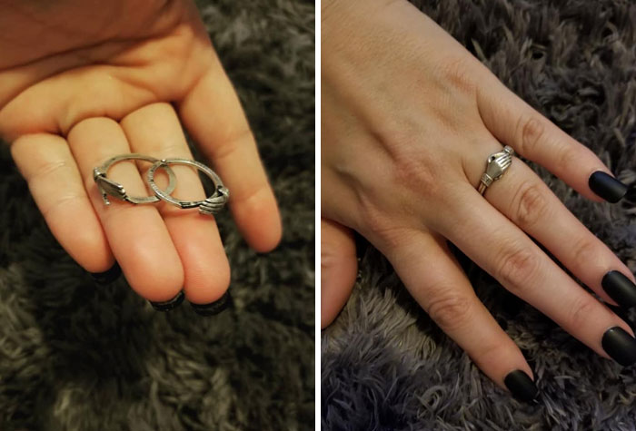 I Found This Ring At Mustang Betty's Antique Store In Newport, Ky Last Weekend. I Collect Hands And Had Just Said That I Hadn't Bought A New Hand Item In Awhile! My Addiction Is Curbed For A Moment