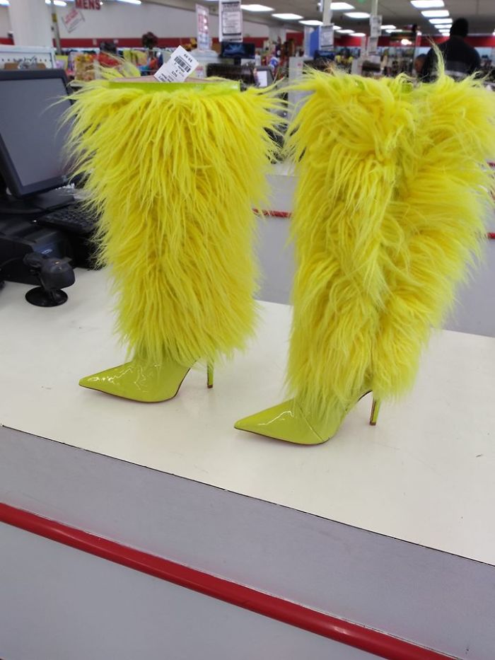 I Love Being A Manager At A Thrift Store I Get To See Everything Before It Goes Out. These Big Bird Heels For Instance