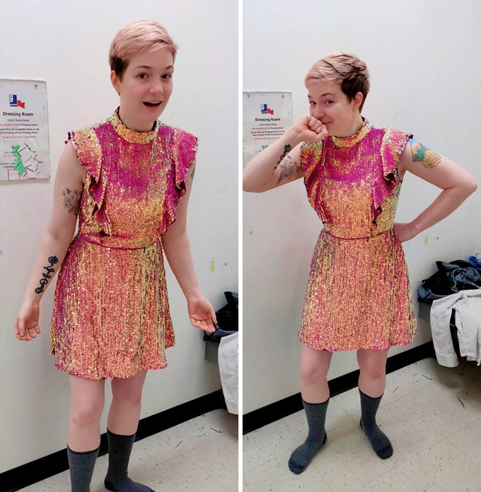 Trying To Find A Dress For Lez Prom In Austin And I Found This Sequined Monstrosity