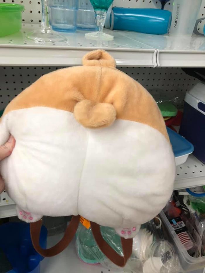 Animal Butt Backpack. It Did Not Come Home With Me, Because I Have My Own Butt And I Carry A Wallet. Too Adorable Not To Share. Found, Oddly Enough, In The Dishes Section