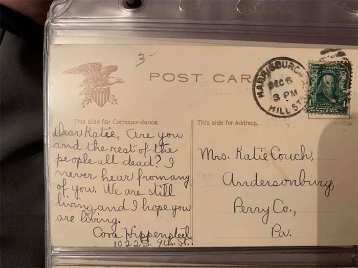Passive Aggressive Postcard From An Unknown Year. Found At An Antique Mall In A Binder Of Vintage Postcards