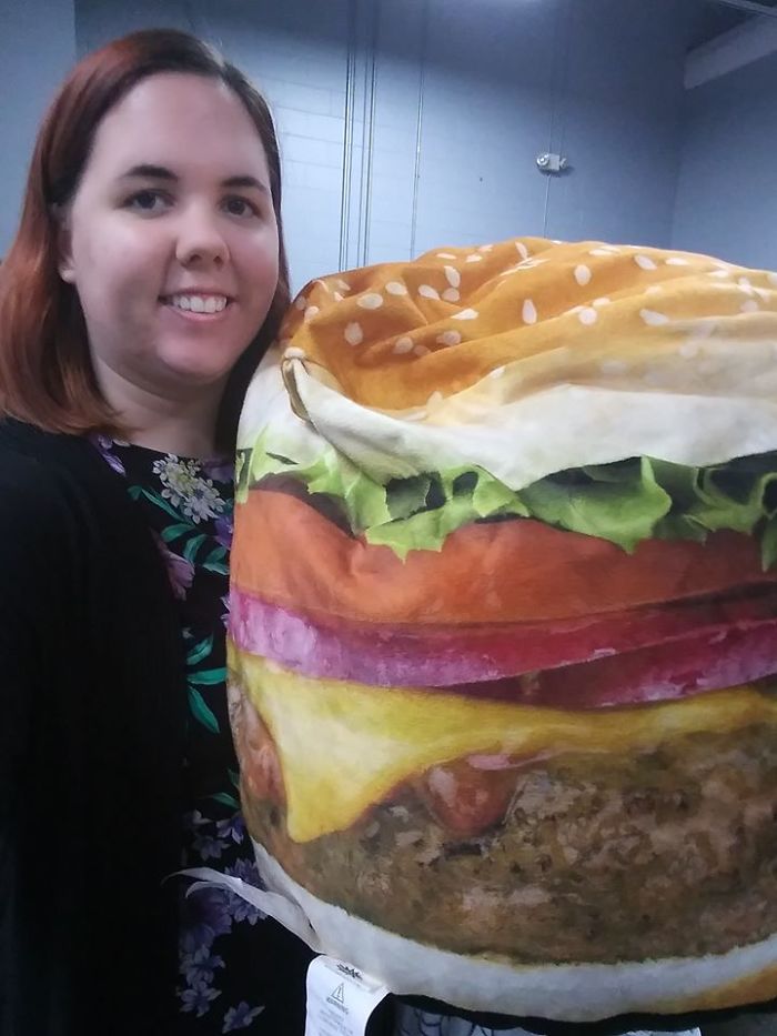 I Bought A Hamburger Bean Bag For $4 From Goodwill Today
