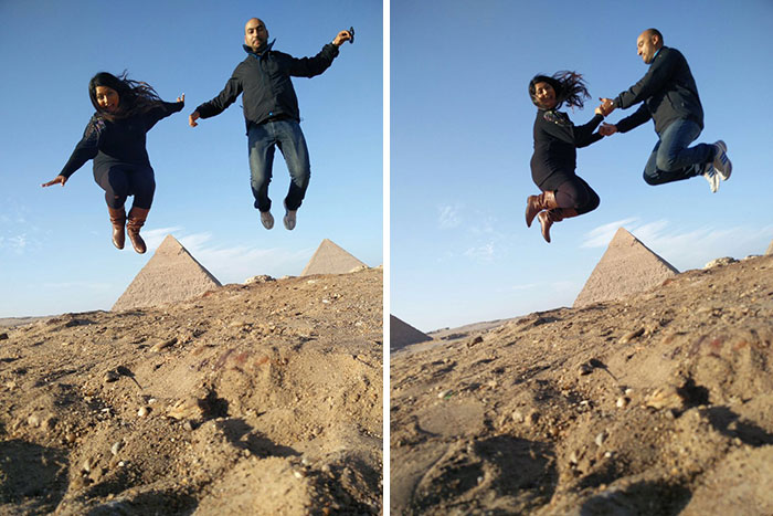 My Sister Is In Egypt For Work And Had No Mates To See The Pyramids With So Took Her Uber Driver With Her Instead