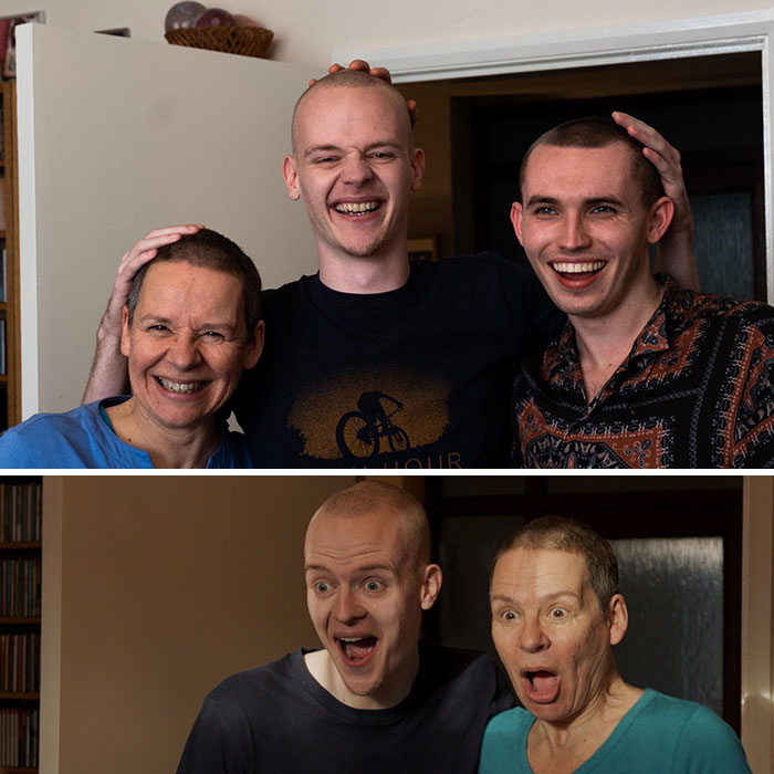 My Lovely Mum And Best Friend Shave Their Heads With Me While I Go Through Cancer Treatment