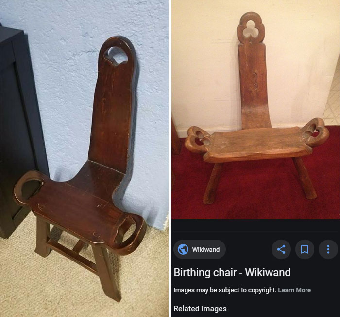 Dad Buys An Antique Chair For His Daughter, 2 Years Later Her Boyfriend Tells Her It's Actually A Birthing Chair Dad Buys An Antique Chair For His Daughter, 2 Years Later Her Boyfriend Tells Her It's Actually A Birthing Chair