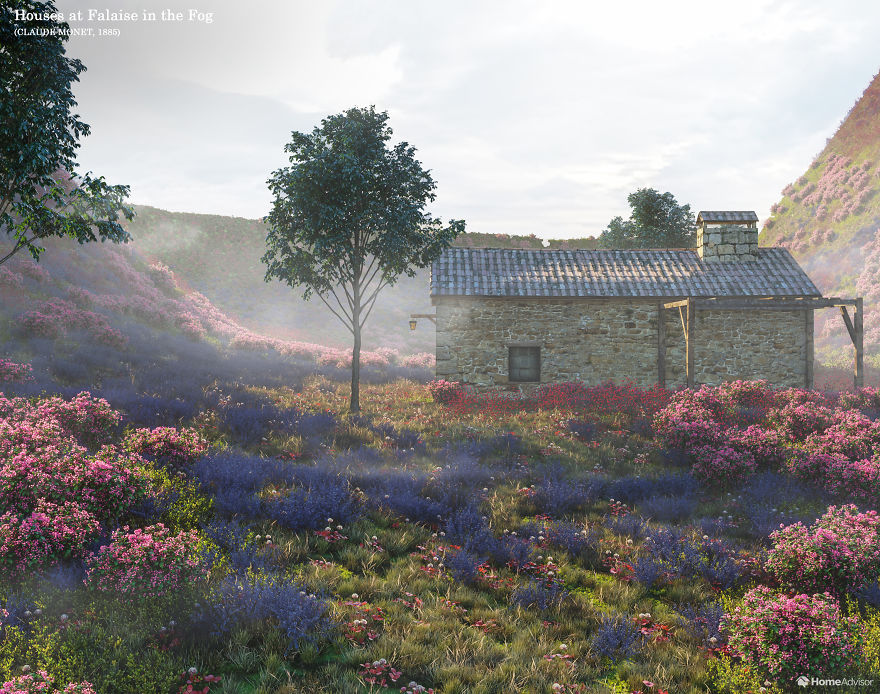 8 Buildings From Famous Paintings Come To Life In These Real-Life Renderings By A Real Estate Agency