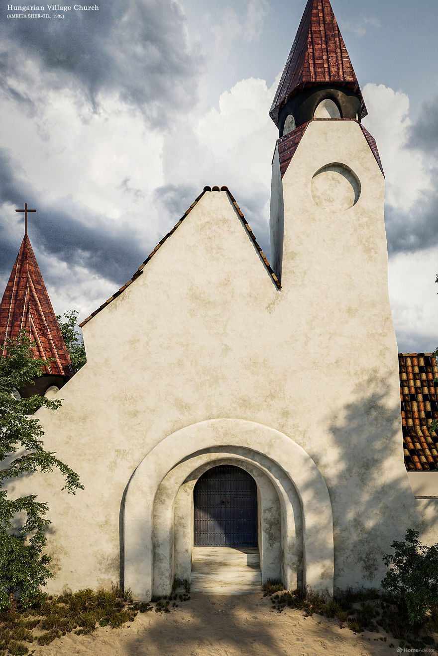 8 Buildings From Famous Paintings Come To Life In These Real-Life Renderings By A Real Estate Agency