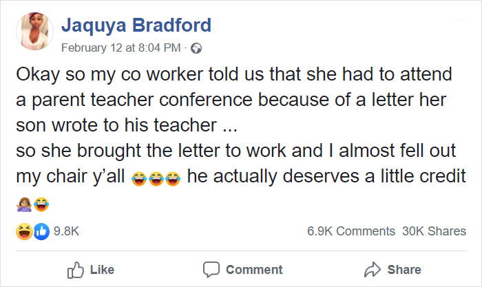 Mom Gets Called Into Parent-Teacher Conference After Her Son Writes An Angry Letter To Teacher For Disciplining Him Mom Gets Called Into Parent-Teacher Conference After Her Son Writes An Angry Letter To Teacher For Disciplining Him