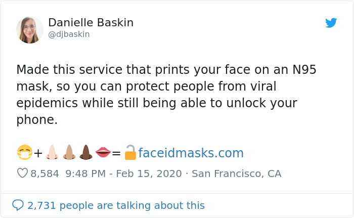 This Woman Creates Dystopian Face Masks That May Work With Face ID During Viral Epidemics